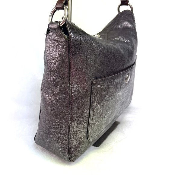 Coach Metallic Gray Shoulder Bag - Picture 13 of 15